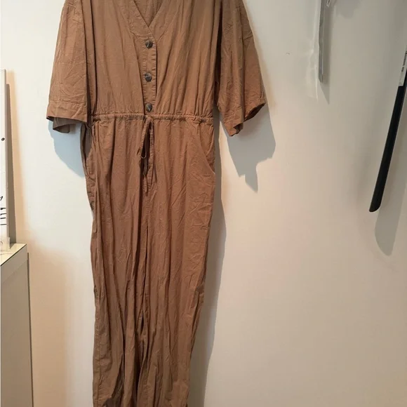Frank & Oak Beige Button-Up Jumpsuit - Picture 6 of 8